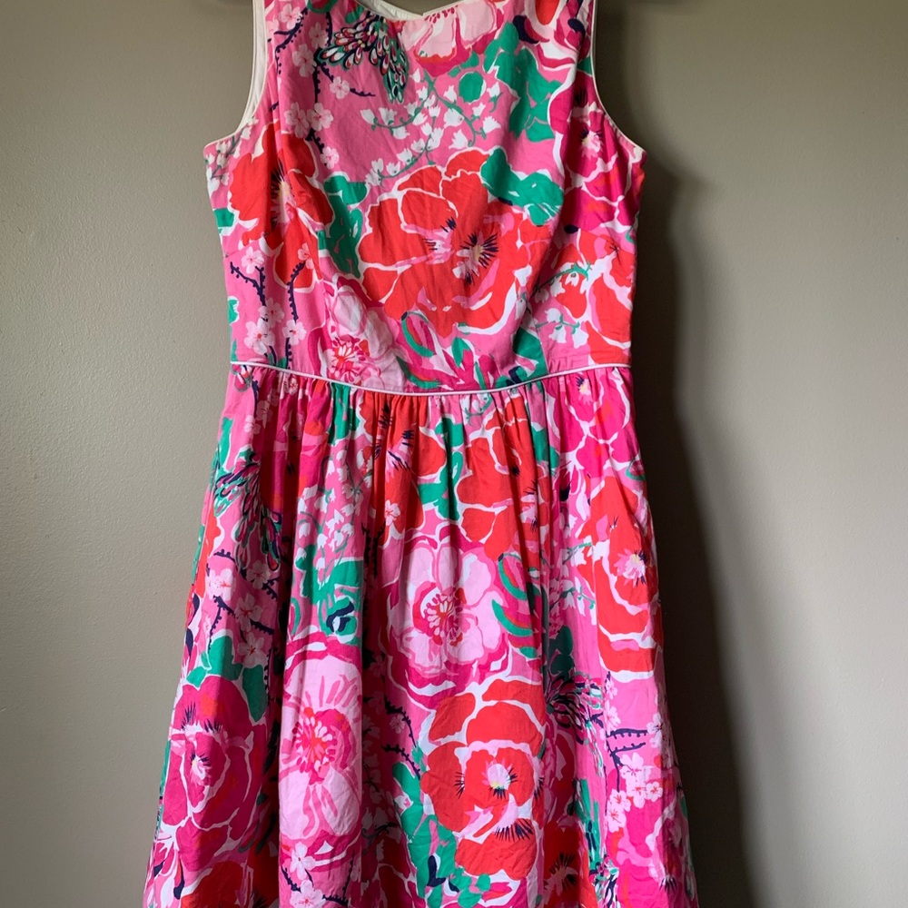 Lilly Pulitzer Pink and Green Floral Dress